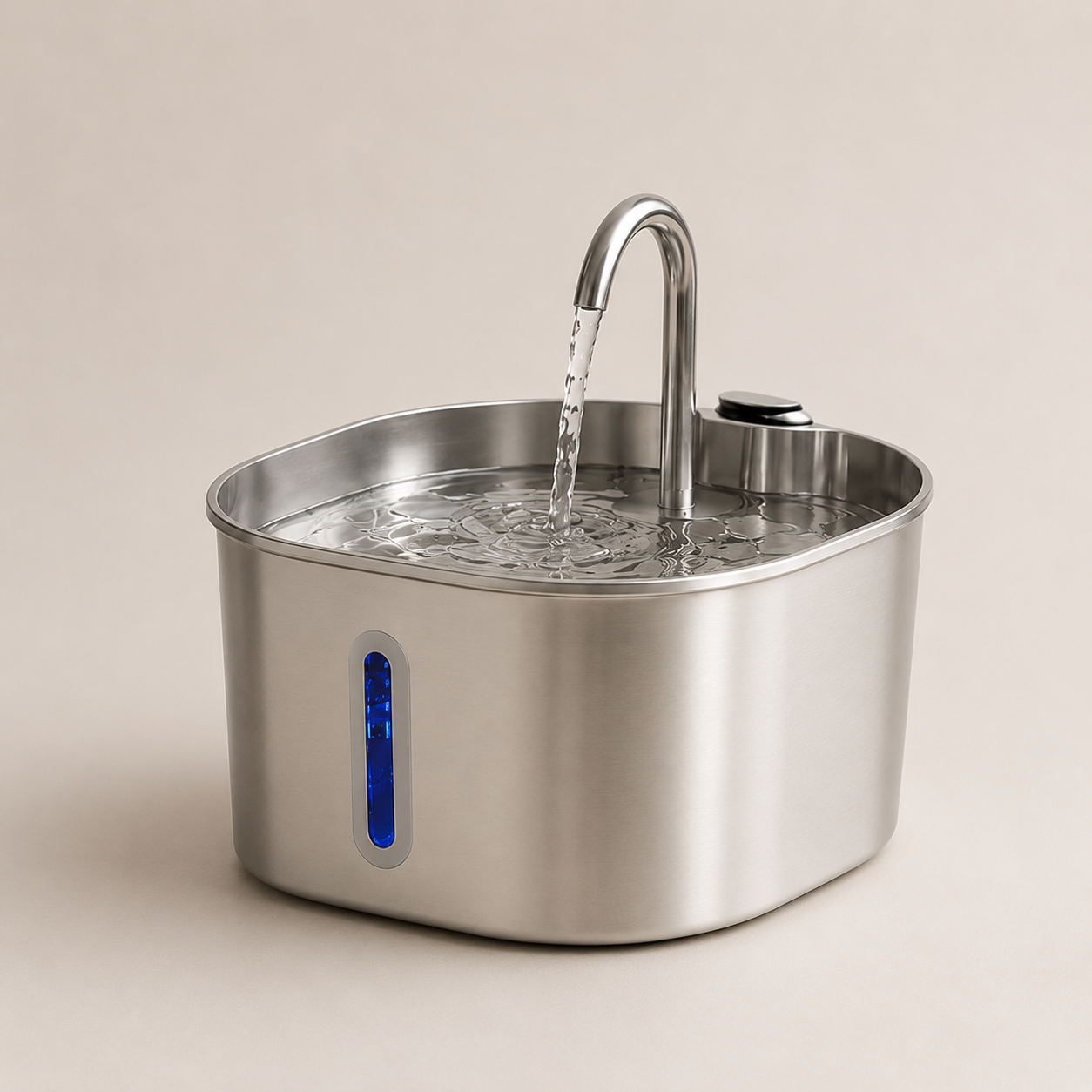 Smart Stainless Steel Pet Water Fountain 2.2L