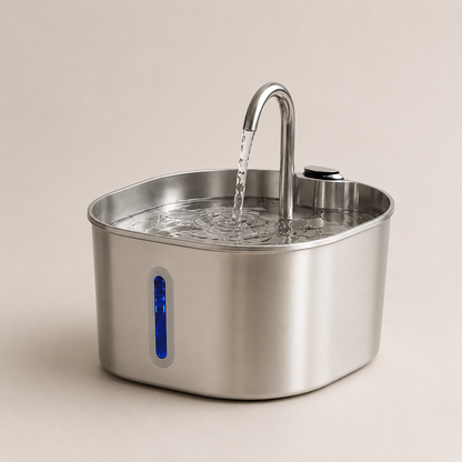 Smart Stainless Steel Pet Water Fountain 2.2L